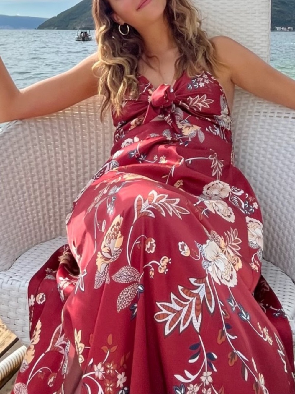 Red Floral Dress